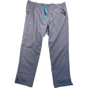 Figs Technical Collection Womens XL Medium Gray Elastic Waist Scrub Pants